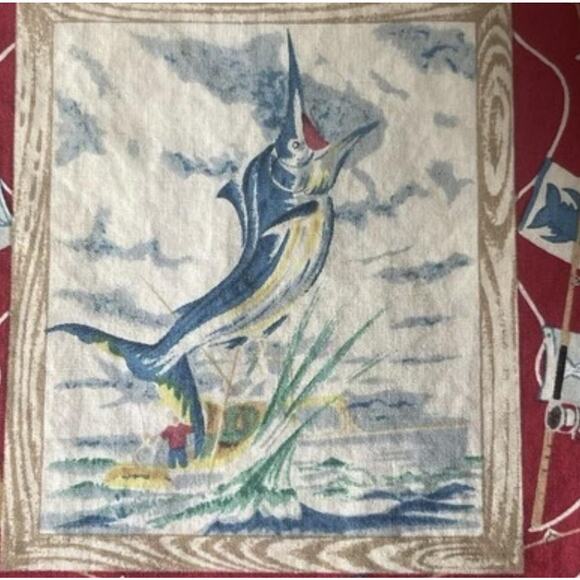 Vintage Reyn Spooner Shirt Mens Large Fishing Boats Marlin Hawaiian Aloha 90s - Picture 4 of 11